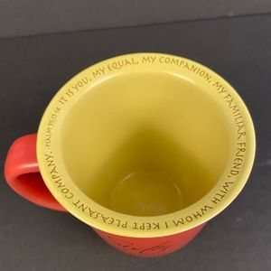 Abbey Press Orange with Yellow Interior Sister Coffee Tea Mug Psalm 55:13-14